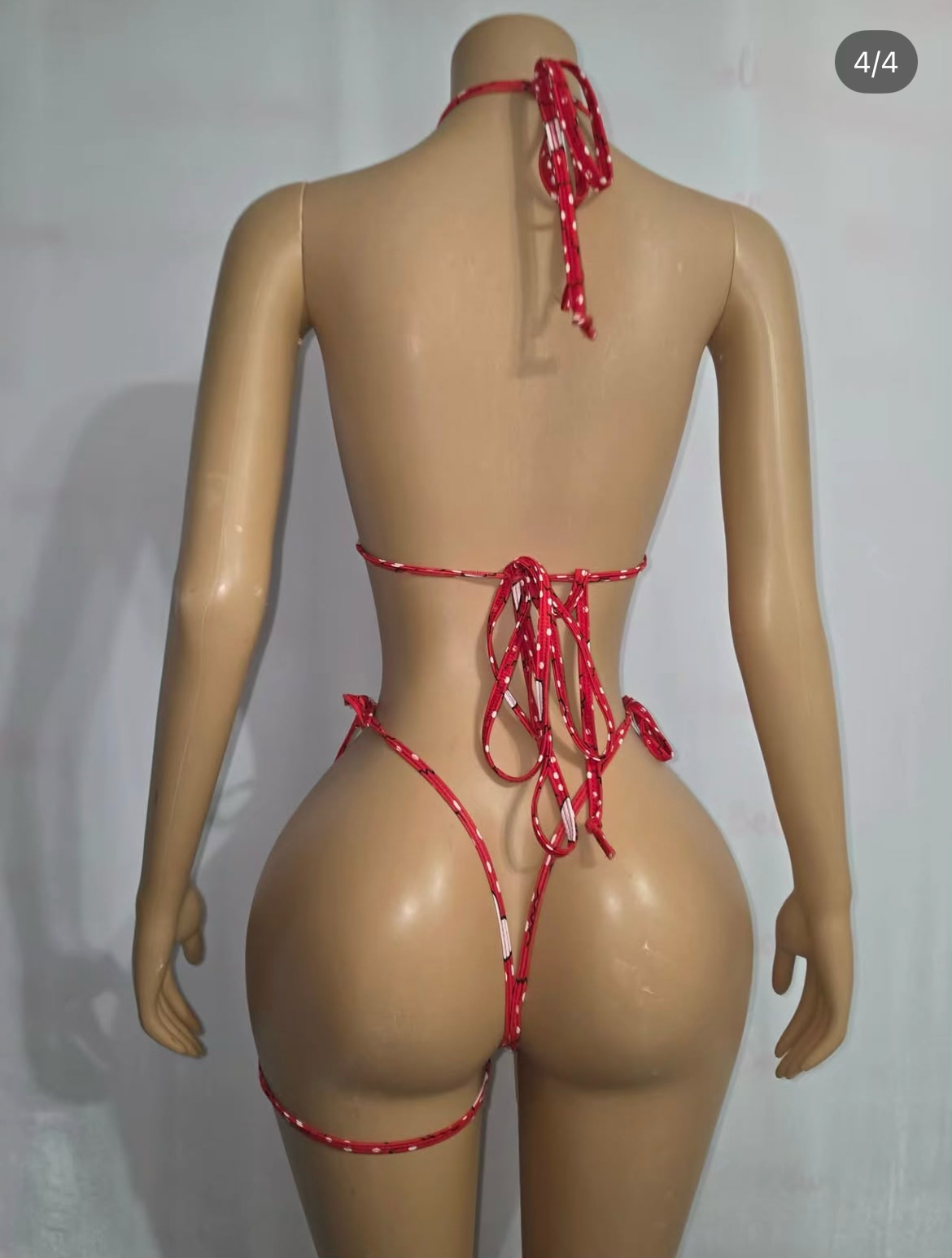 Heart Tie Bikini With Garter
