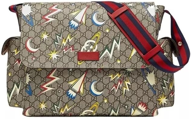 Gucci Supreme Gg Canvas Baby Diaper Changing Bag Italy Grey Handbag Tote NEW