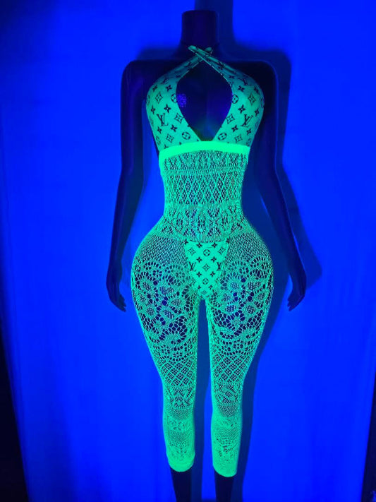 LV Glow in the Dark Body Suit