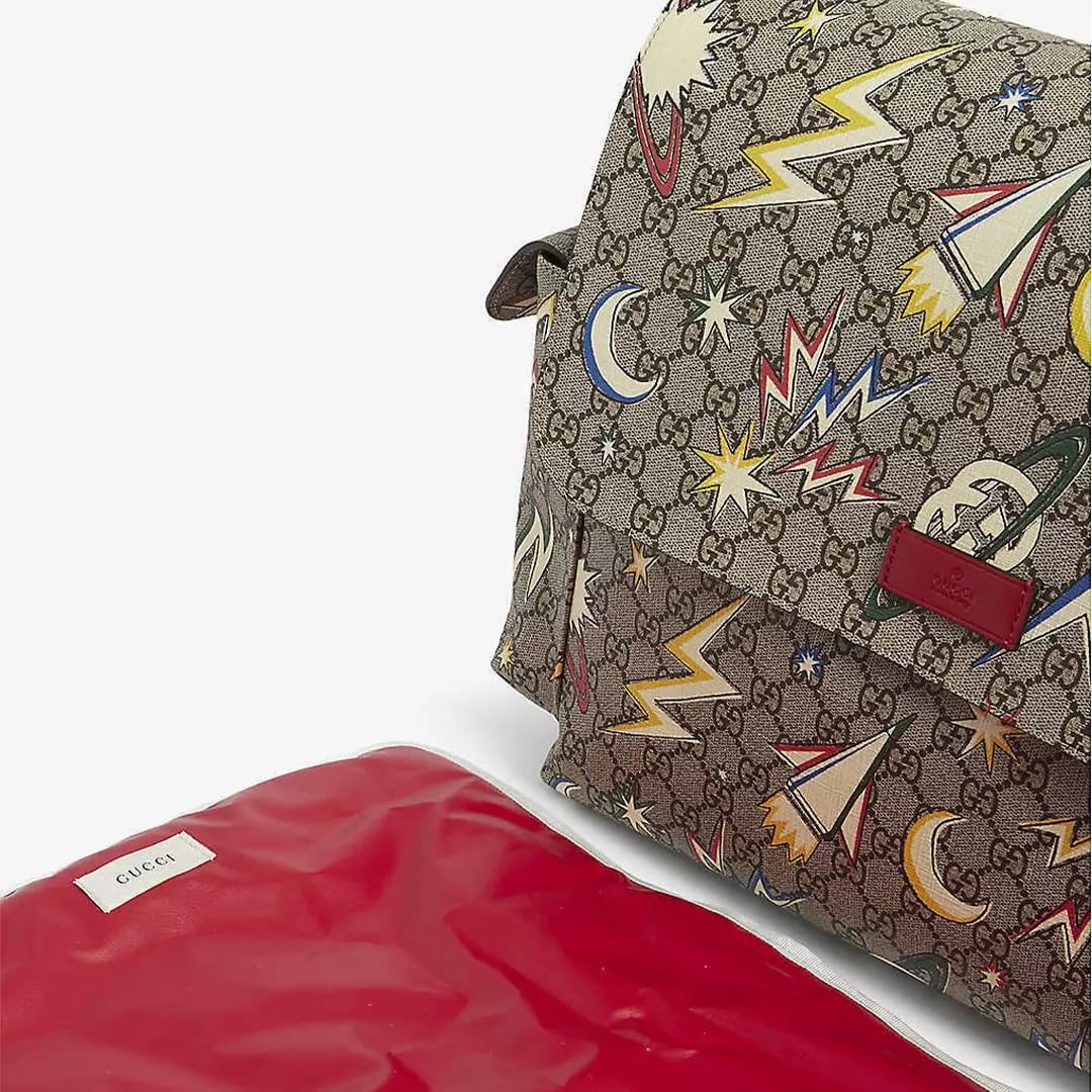 Gucci Supreme Gg Canvas Baby Diaper Changing Bag Italy Grey Handbag Tote NEW