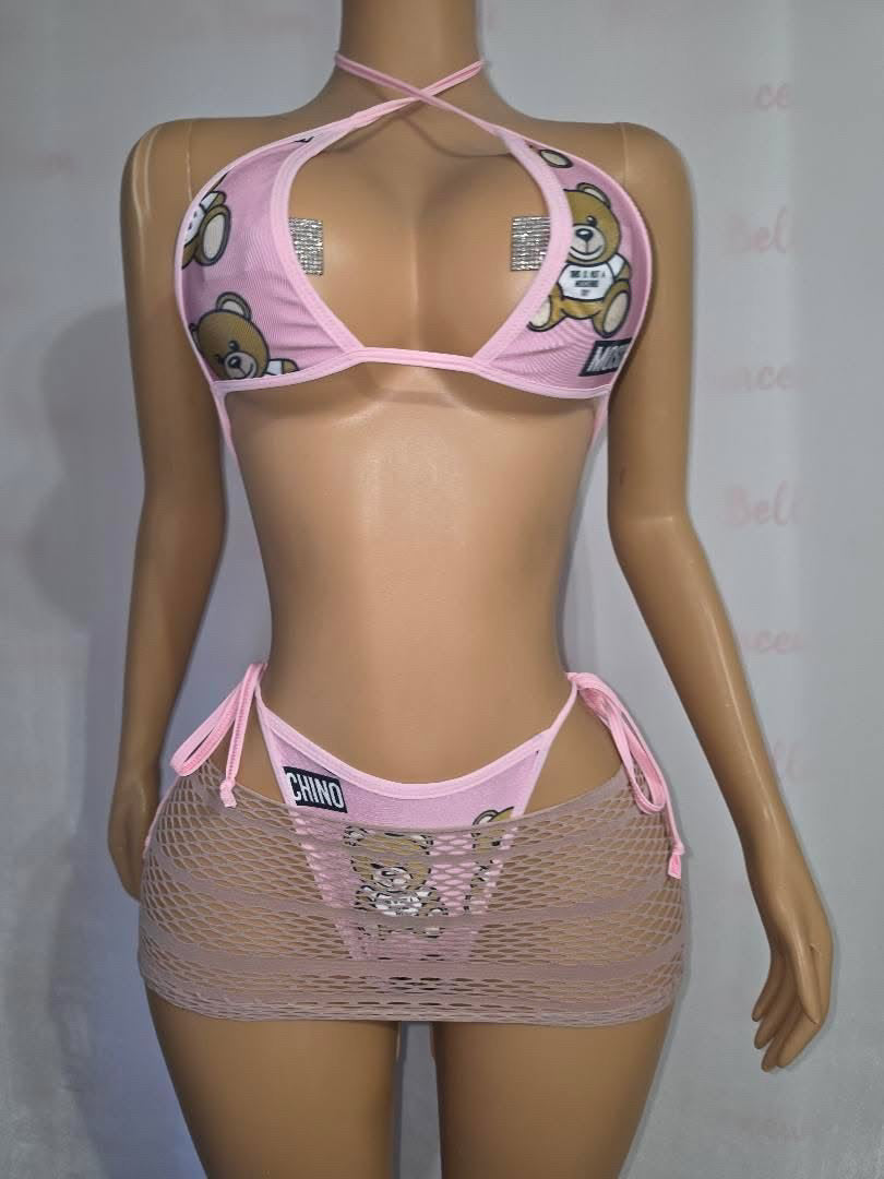 Moschino Tie Bikini with Skirt