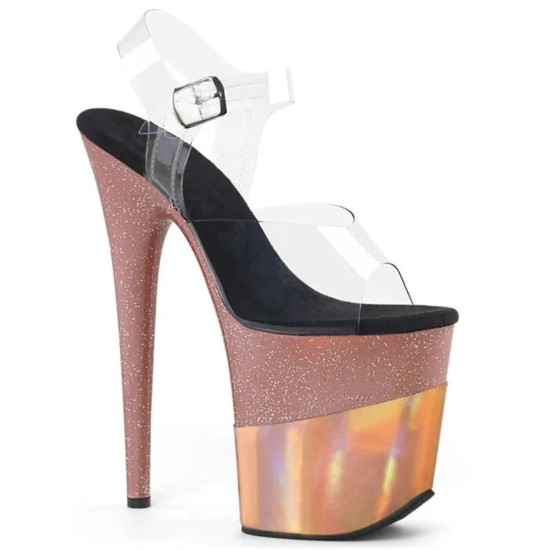 BBZAI New Pattern Pumps Superior Quality Super 20CM Thin High Heel Ladies Shoes Nightclub Sandals Waterproof Drop Shipping