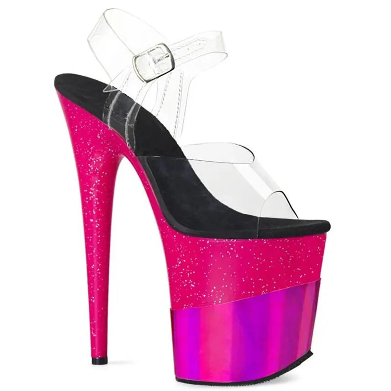 BBZAI New Pattern Pumps Superior Quality Super 20CM Thin High Heel Ladies Shoes Nightclub Sandals Waterproof Drop Shipping