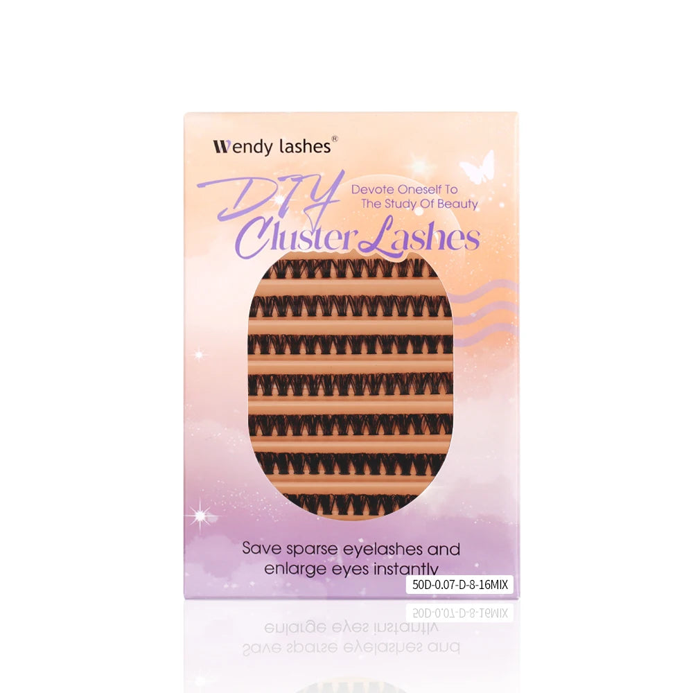 Wendy Lashes 60D/80D Lash Extension Kit 8-16mm Mix Lashes and Bond and Tweezers Faux Mink Eyelash Cilios Eyelash Supplies