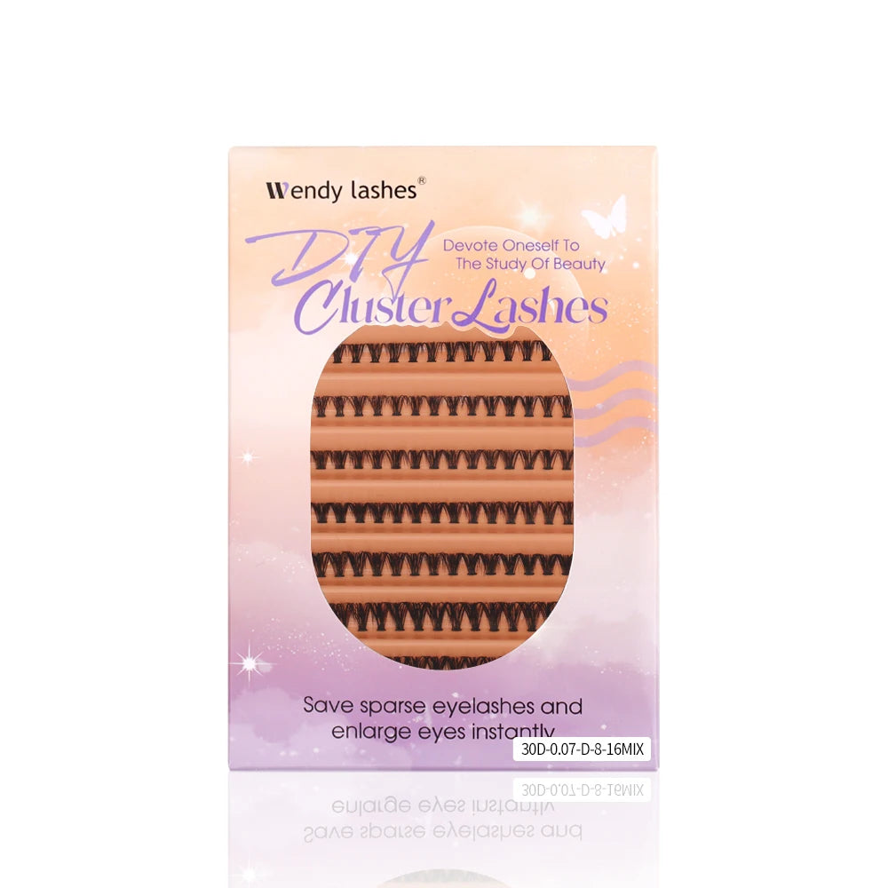 Wendy Lashes 60D/80D Lash Extension Kit 8-16mm Mix Lashes and Bond and Tweezers Faux Mink Eyelash Cilios Eyelash Supplies