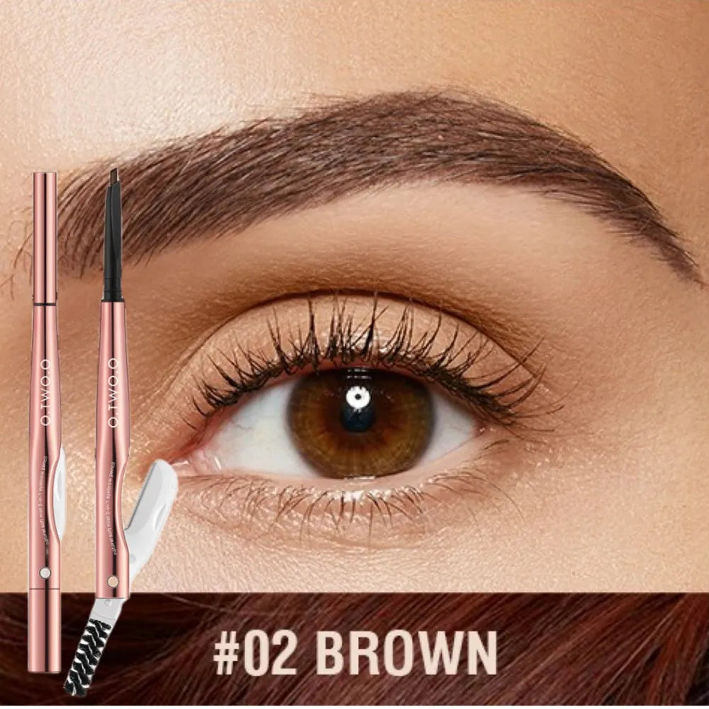 Wholesale O.TWO.O Eyebrow Pencil Fine Precise Brow Definer Waterproof Natural 4 Colors Brown Eye Brow Pen With Eyebrow Trimmer