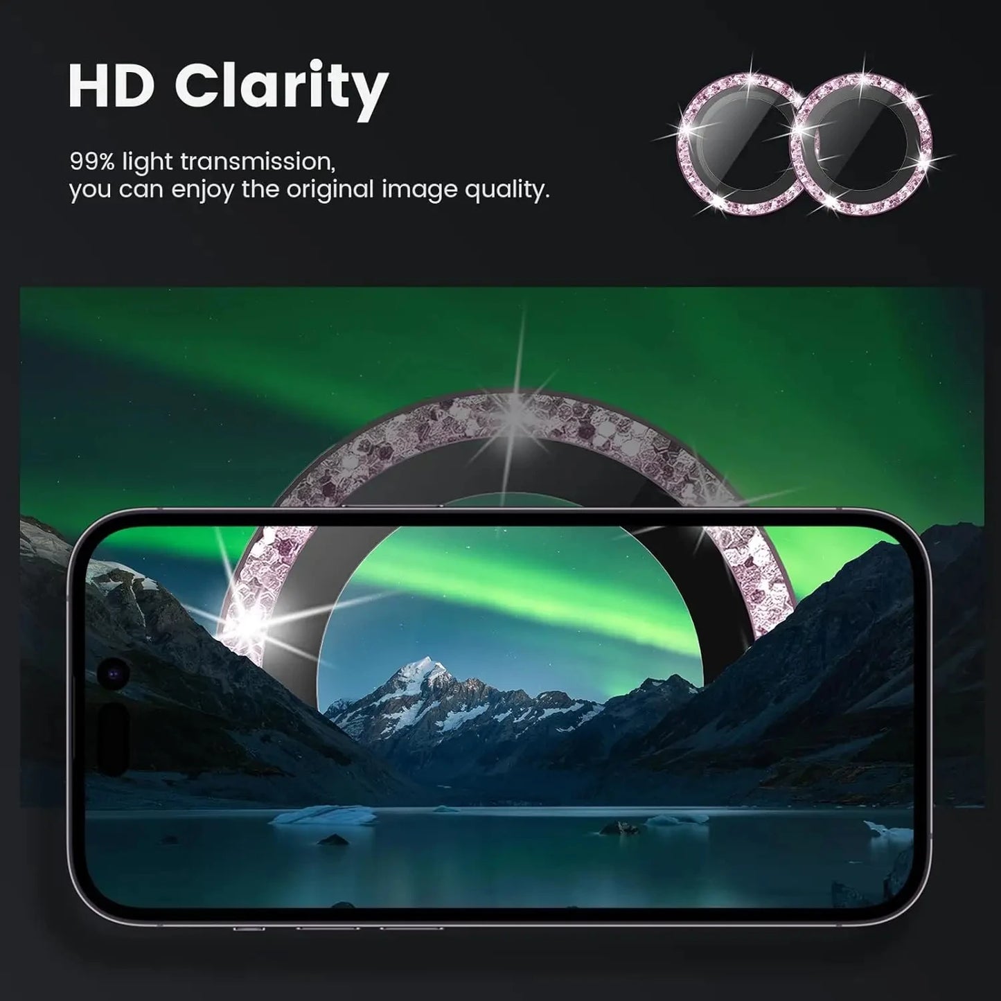Glitter Camera Lens Protector Cover for iPhone 16 15 Pro Max 13 17 Pro 11 14 15 Plus 12 Mini Tempered Glass Protection Lens Film