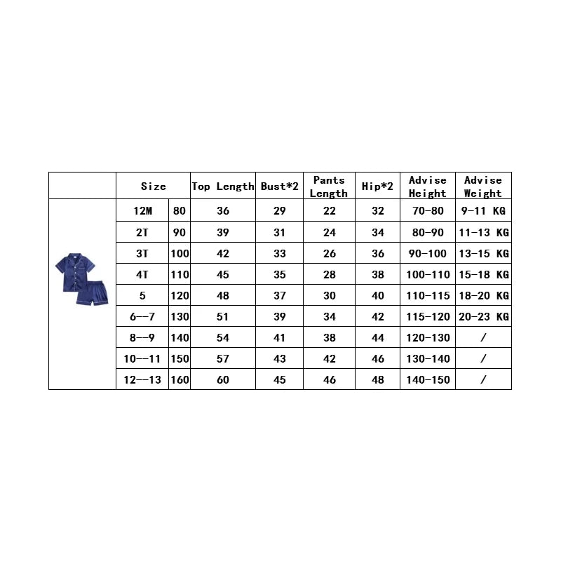 Comfortable Summer Pajama Sets for Boys Girls Silk Satin Top+Pant Long Sleeve Solid Silky Pyjamas Nightgown Children Sleepwear