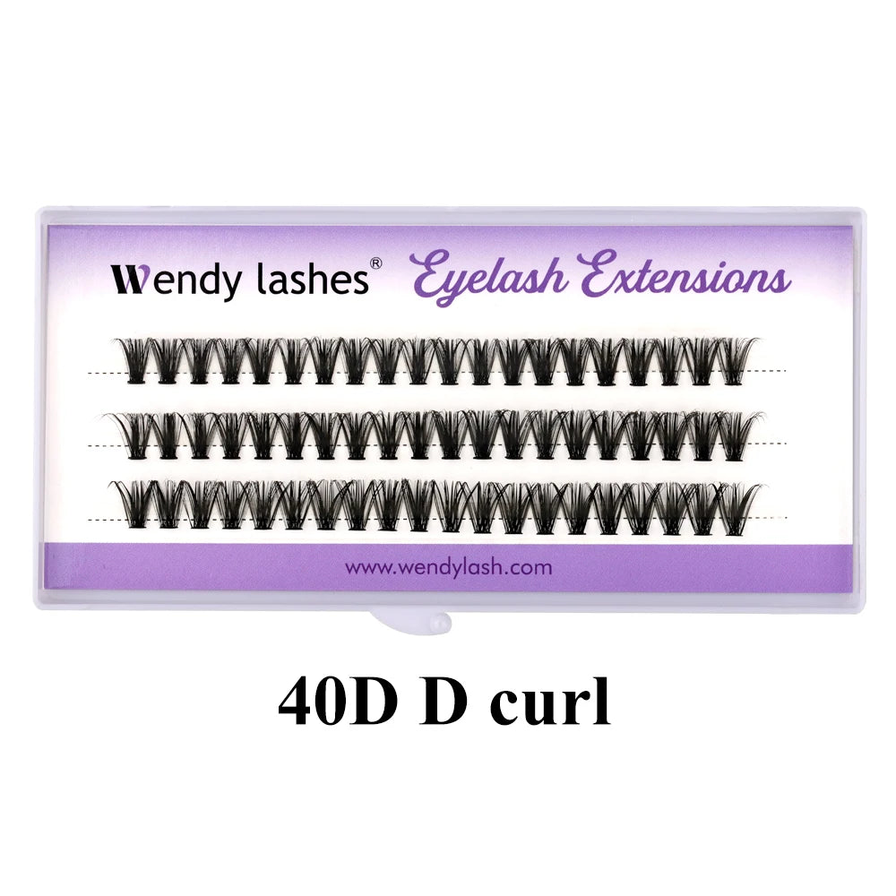Wendy Lashes 60D/80D Lash Extension Kit 8-16mm Mix Lashes and Bond and Tweezers Faux Mink Eyelash Cilios Eyelash Supplies